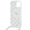 Karl Lagerfeld Klhmp15Shckcklct Iphone15 / 14 / 13 6.1 Transparent Hardcase Iml Crossbody Monogram Karl & Choupette Head Magsafe