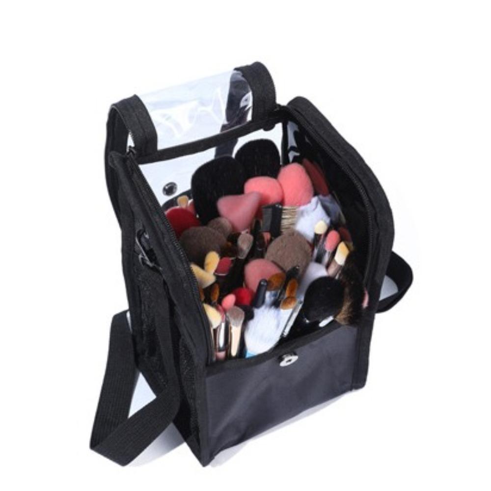 Transparent Cosmetic Storage Bag Black Toiletry Bag Casual Cosmetic Container Business Trips