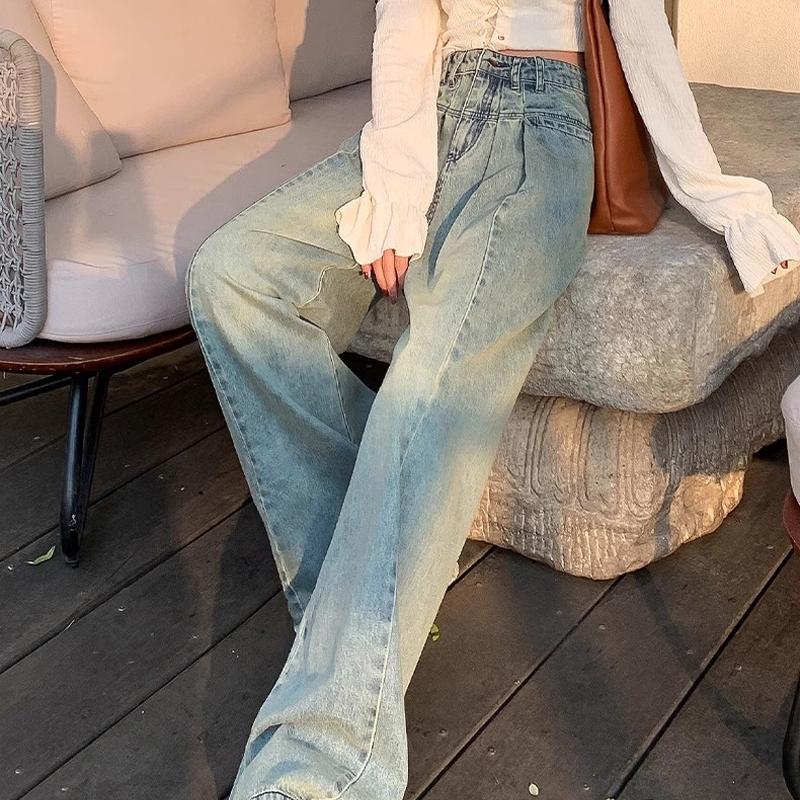 Y2k Baggy Jeans Ženy Vysoký pas Modré džínové kalhoty Streetwear 2000 Dlouhé kalhoty Vintage Oversize korejská móda 90. let