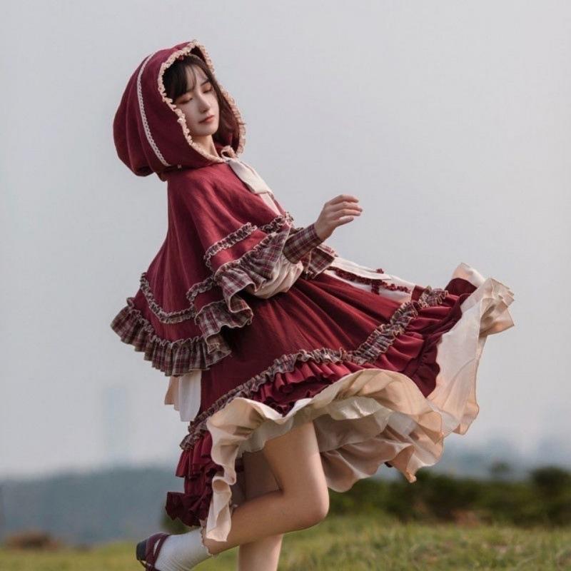 Autumn and Winter Elegant Victorian Dress Lolita Dress Vintage Princess Dress Three-piece