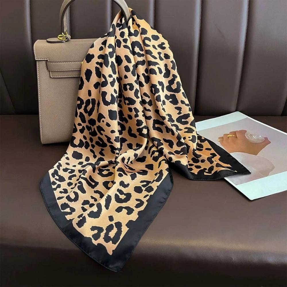 Fashion Luxury Brand 70cm Silk Feel Square Scarf Women Neck Tie Female Hair Bandana Headkerchief Shawl Wrap Hijab Echarpe