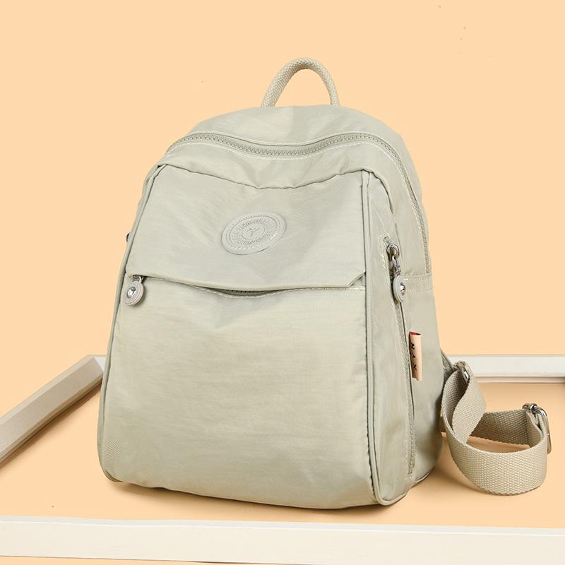 Large Capacity Student Schoolbag Women's Backpack Lightweight Water-repellent Nylon Commuter Travel Bag