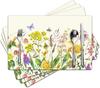 Flower Placemats Floral Heat Resistant Placemats for Dinner Table, Reusable Linen Fabric Placemat