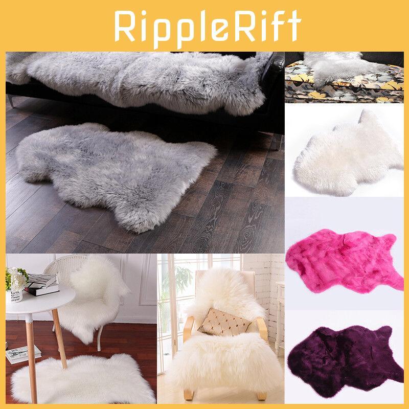 Premium Quality Soft Fluffy Wool Sheepskin Mat For Cozy Bedroom Decor And Comfort