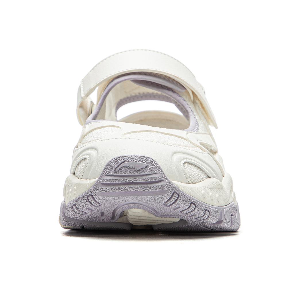 Li-Ning Brown Sugar Sports Comfortable Breathable Wear-Resistant Creek Shoes Women Shoes White Purple AGUW014-4