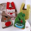 Christmas Handmade Knit Handbags Women Knot Wrist Bag Casual Small Tote Bag Girls Reusable Shopping Bags KTB