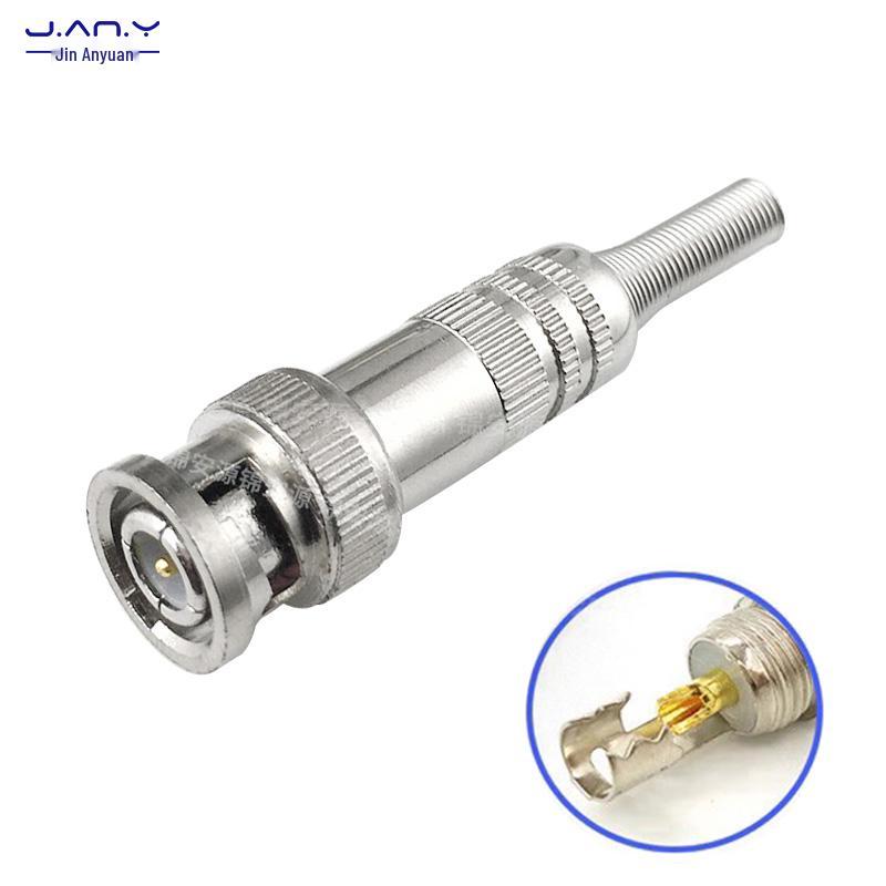 BNC Male Solderless Connector for 75-2 AV Signal Cable, SDI, Security Camera Q9 Metal Head