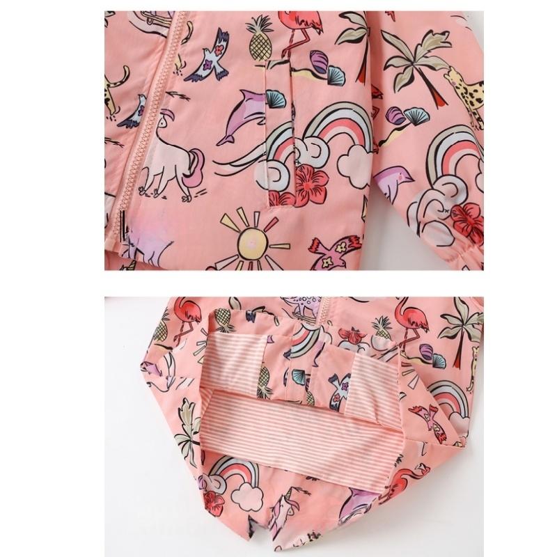 2025 Kids Clothes Boys Jackets Children Hooded Zipper Windbreaker Baby Fashion Print Coat Infant Waterproof Hoodies For Girls