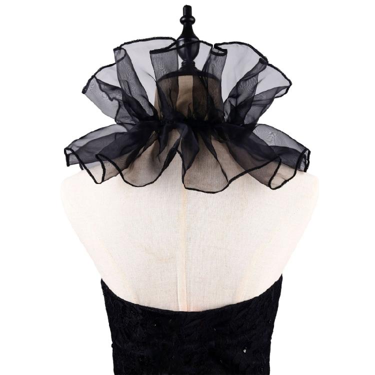 Adjustable Tie Ruffled Collar Vintage For Victorian Age Costumes and Cosplay Halloween Accessory Versatile Collar