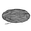 Rain Bucket Mesh Cover Black 37.4in Diameter Polyester Fiber Water Collection Bucket Cover with Drawstring for Leaves Debris
