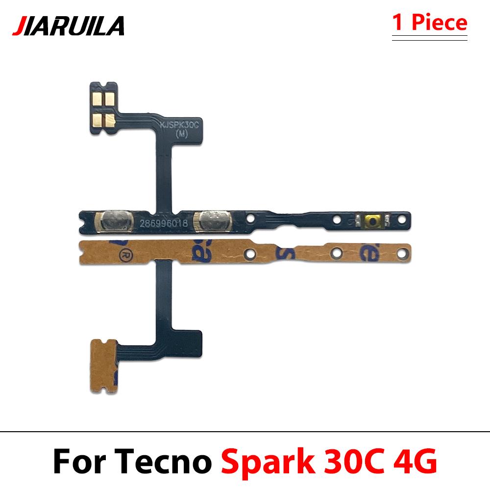 11Pcs For Tecno Spark Go 1116 Spark 11 Pro Plus Spark 6 Go Spark 11C 11C Volume Power Switch On Off Button Key Flex Cable