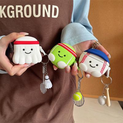 Tennis and Baseball Suitable for Airpods4/3/pro2/1 Headphone Protective Case 2pro 2nd and 3rd Generation New Cute Silicone Creat