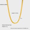 Plated ins minimalist 18K gold snake bone chain necklace stainless steel base versatile stacked wearing high-end jewelry women