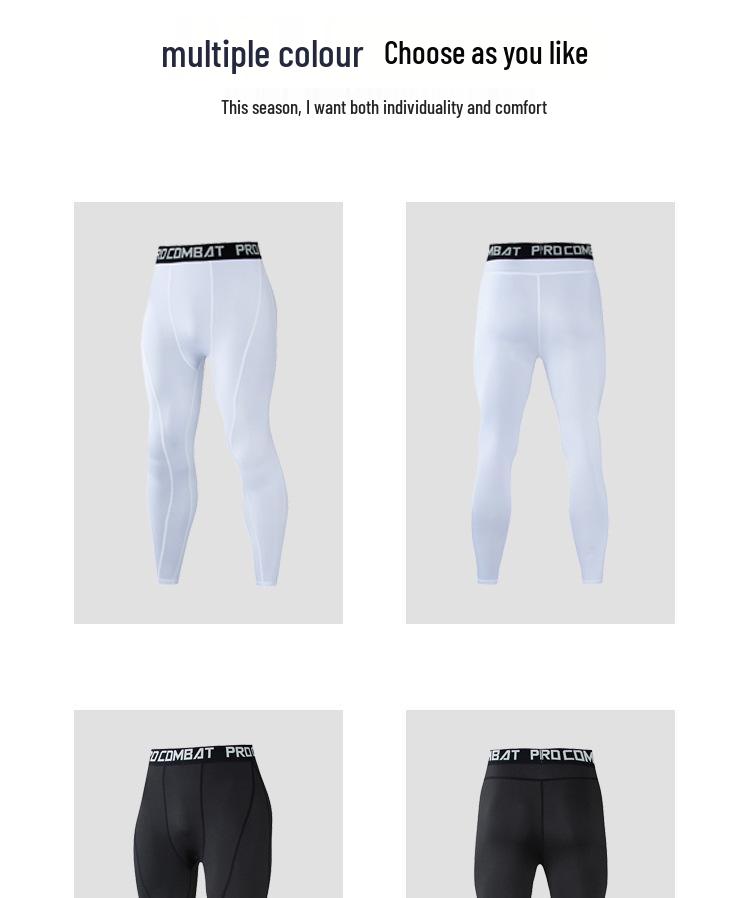 Colorful Sports Fitness Quick-Drying Compression Tights for Running, Yoga, and Competition