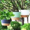 8/10Inch Hanging Planters for Indoor Outdoor Plants Self Watering Hanging Plant Pot with Saucer Plastic Flower Pots Garden Decor