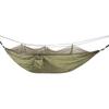 Camping Hammock with Net 210T Nylon Fabric Anti Fall Foldable Dark OD Green 440.9lb Portable