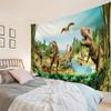 Świat Dinozaurów Kawaii Psychedeliczna Sztuka Zwierząt Gobelin Boho Hippie Wiszący na Ścianę Duży Dywan Arkusz do Wystroju Pokoju Wystrój Domu