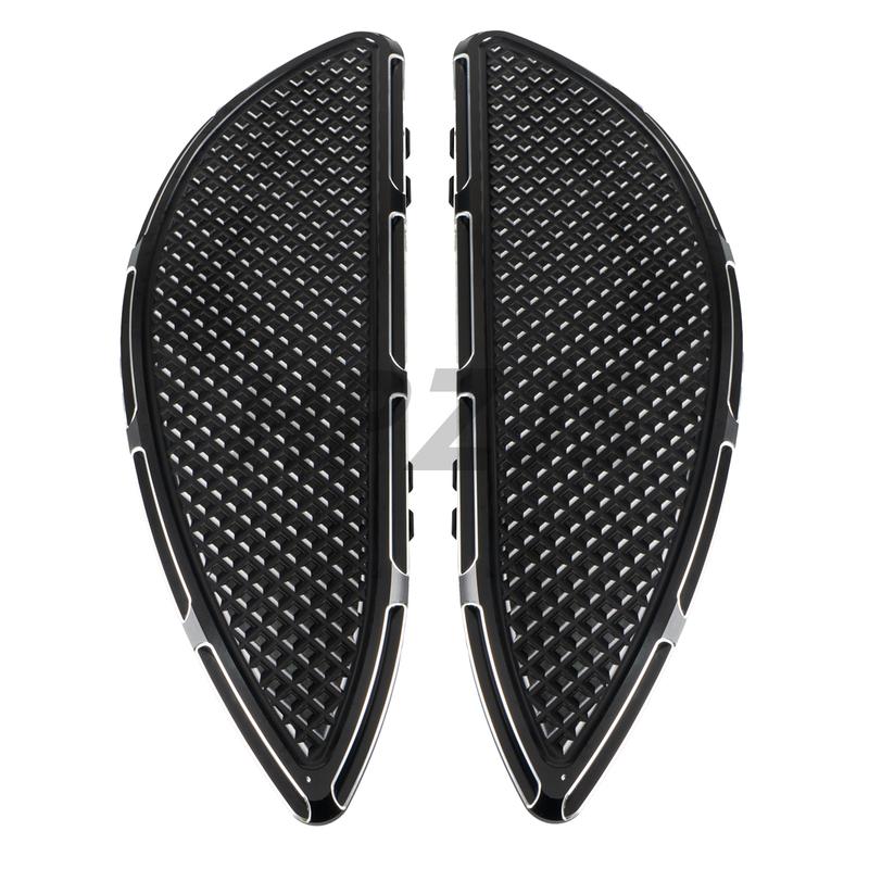For Harley Touring Electra Glide Road King Softail Fatboy Trike Motorcycle Driver Stretched Front Floorboard Footpegs Footrest