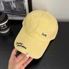 Small Letter Embroidery Embroidery Baseball Cap Peaked Sun Hat  Casual Outings