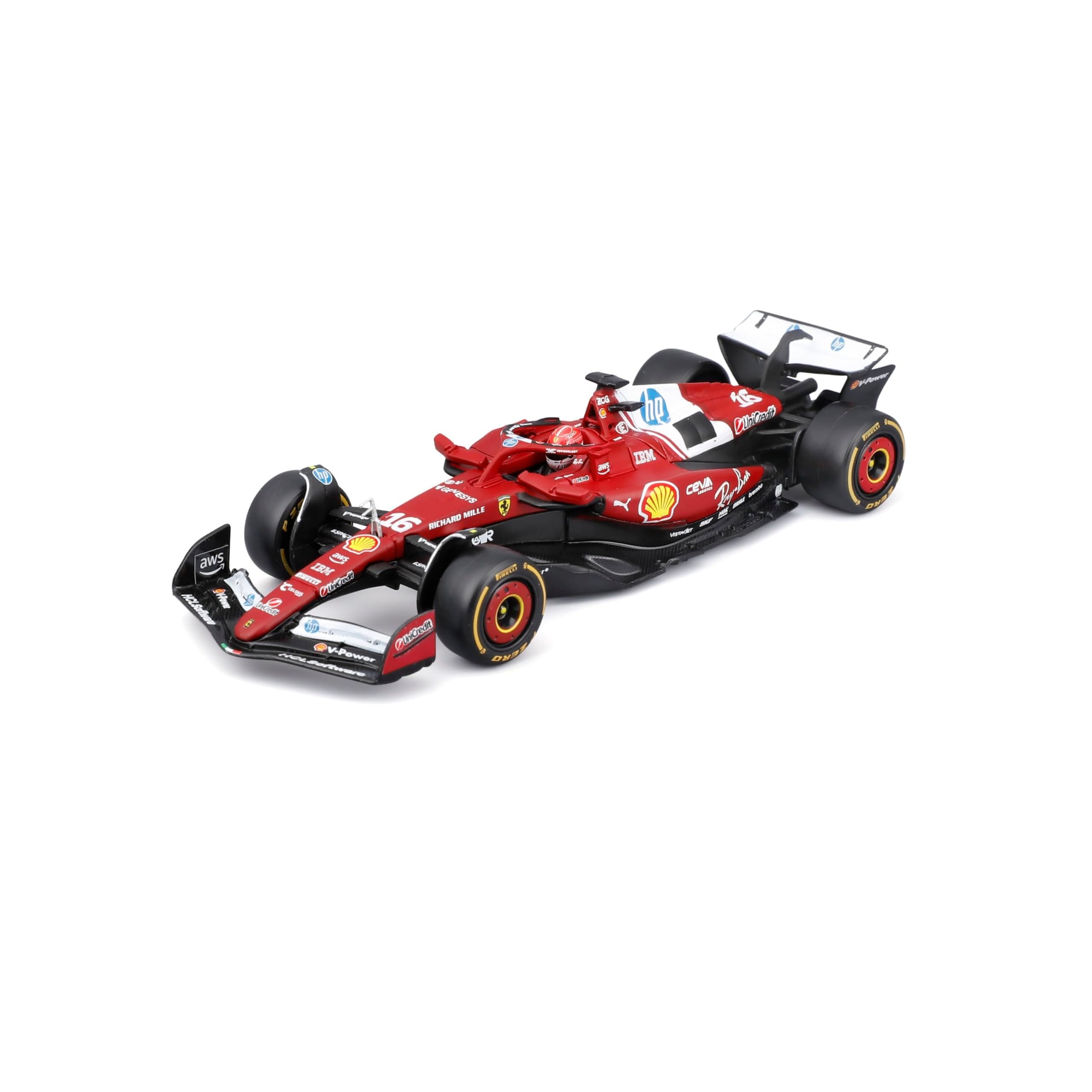 

Bburago 2025 Модель Серия Signature F1 Bburago Scuderia Ferrari Шарль Леклер 2025 Сезонный Автомобиль Гонка Спортивный Автомобиль Миниатюрная Литая Машинка Готовая