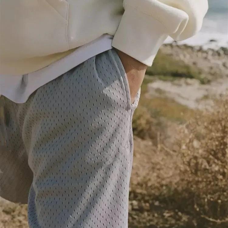 

WTEMPO M-5XL летние дышащие мужские сетчатые шорты для тренажерного зала, бодибилдинга, повседневные свободные шорты для бега, уличные фитнес-пляжные шорты, спортивные штаны 5XL серый