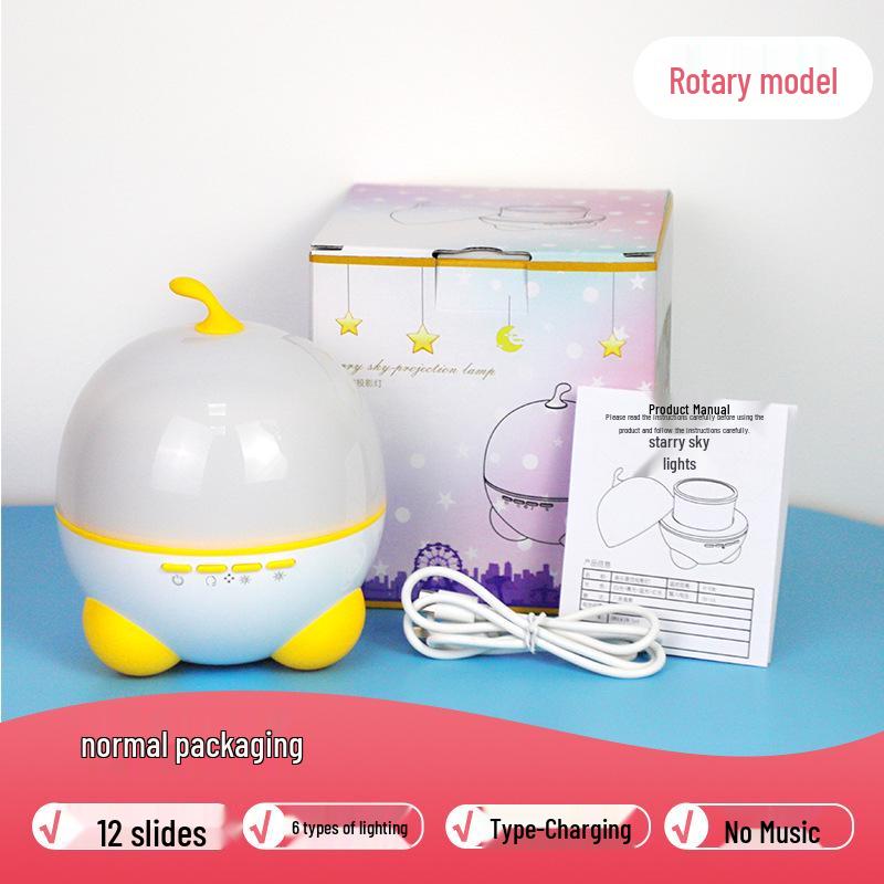 Adorable Starry Sky Night Light Projector for Kids - Seven-Color Rechargeable Atmosphere Lamp
