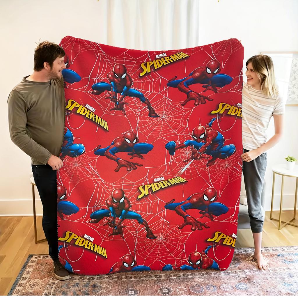 Marvel Spider-Man Print Flannel Blanket,Soft and Skin-Friendly, Used With Sofas, Beds, Travel, And Camping, Best gift Choices