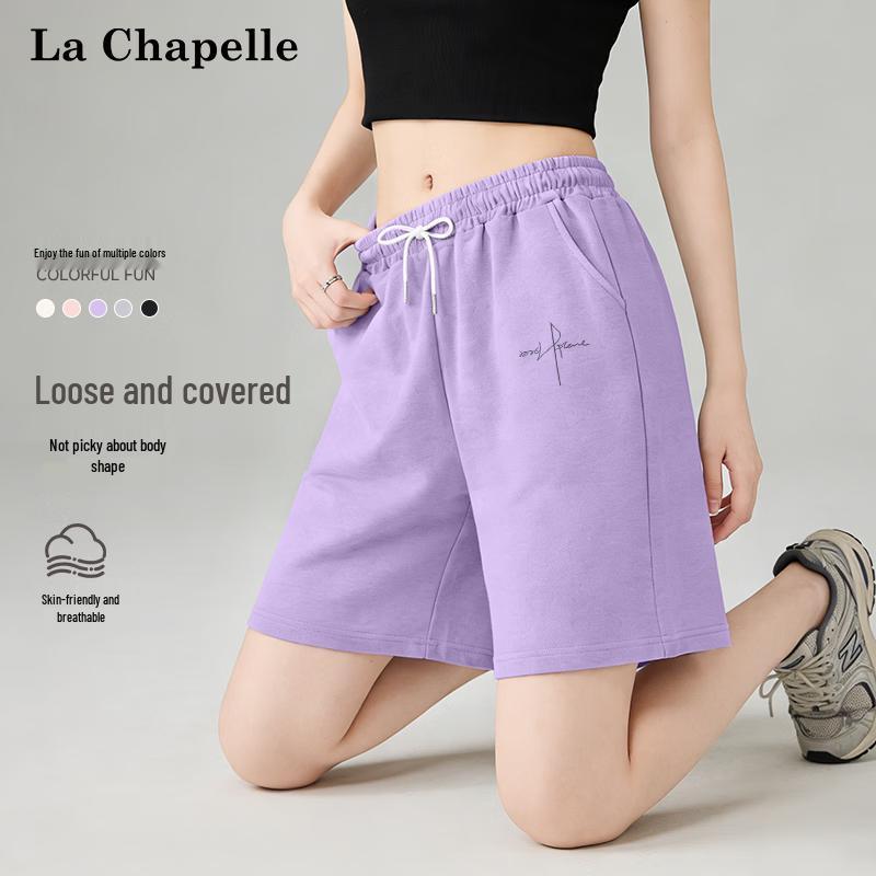 

La Chapelle Women s Cursive English Print Cotton Casual Pants S