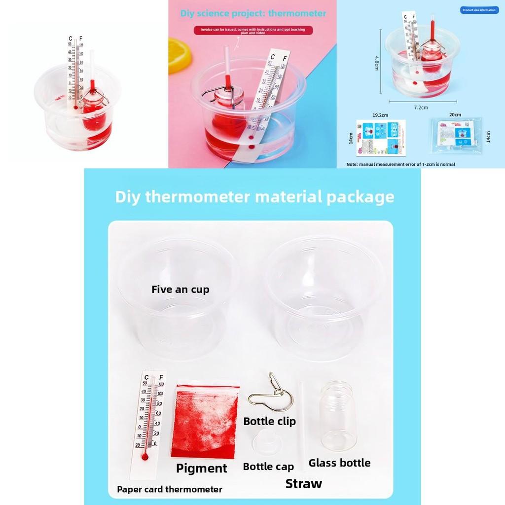 Science Experiment Diy Thermometer Kit With Fun Materials For Kids Educational Activity