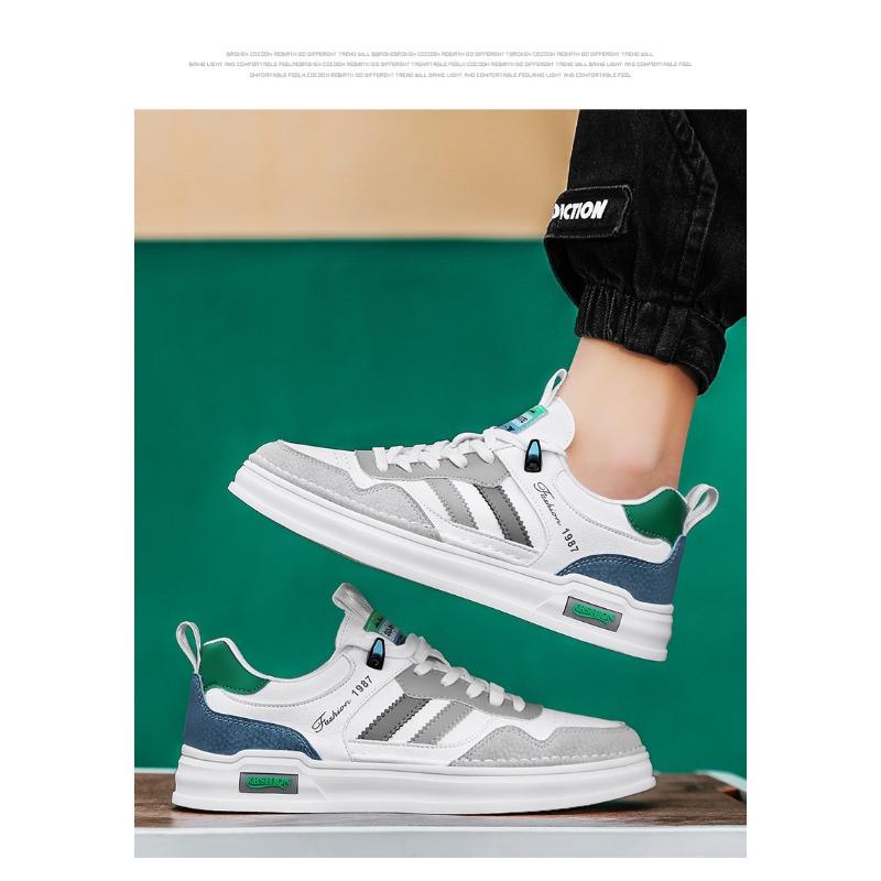 Men Breathable Lightweight Soft Sole Casual Fashion White Sports Sneakers