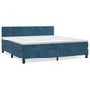 VidaXL Divan Bed and Mattress Dark Blue 180x200cm Velvet - Model 3141201
