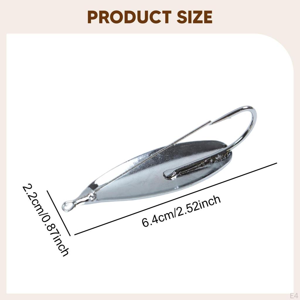 Fishing Spoon Lure Copper Hard Sturdy Weedless for Jigging Drifting, Trolling, Saltwater