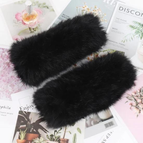New Brand Women Real Natural Rabbit Fur Mittens Winter Warm Fluffy Lady Real Rabbit Fur Gloves Knitted Good Elastic Fur Glove