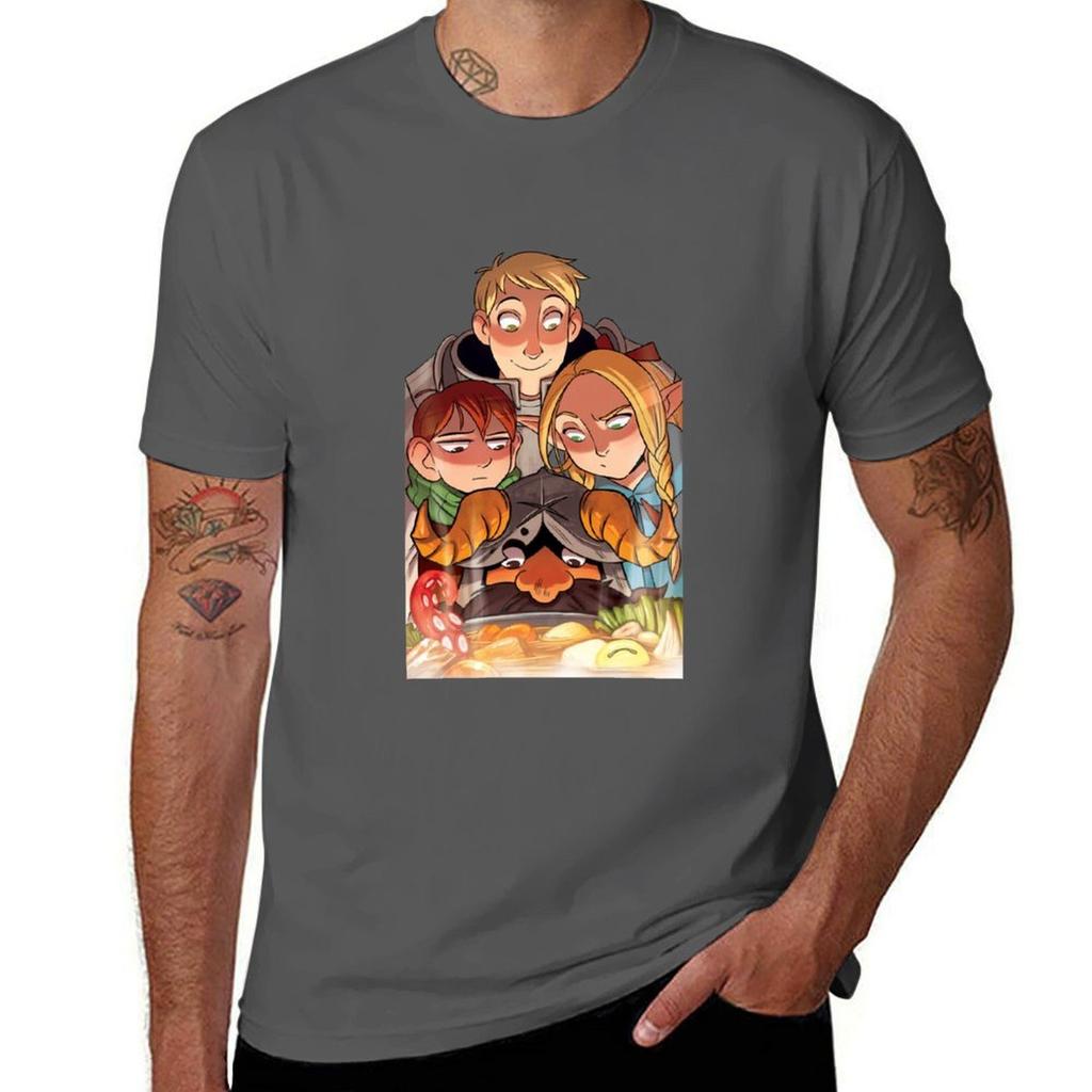 Dungeon Meshi Lets Eat Tshirt Unisex T Shirt Summer Cotton T Shirt Pack Tshirt