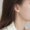 S925 Sterling Silver Women's Simple Korean Style Water Drop Stud Earrings for Sleeping