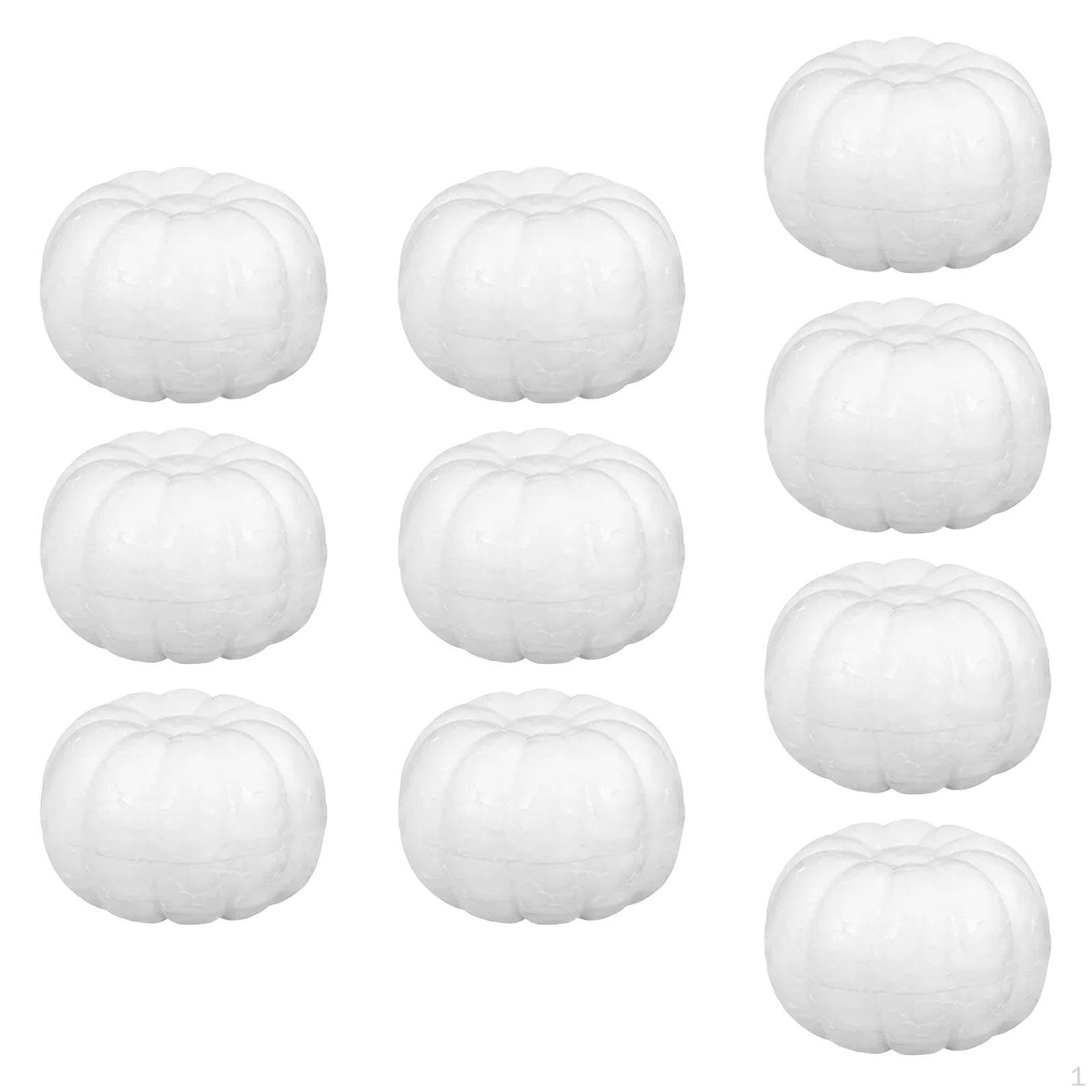 10 Artificial Foam Pumpkins for Kids Halloween Decorations Outdoor Home Holiday Decor 9.5cm