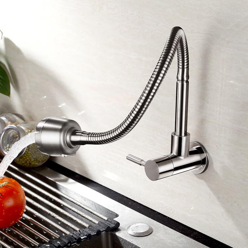 MDNG Single Cold Retractable Swivel Kitchen Faucet (2-Pack)