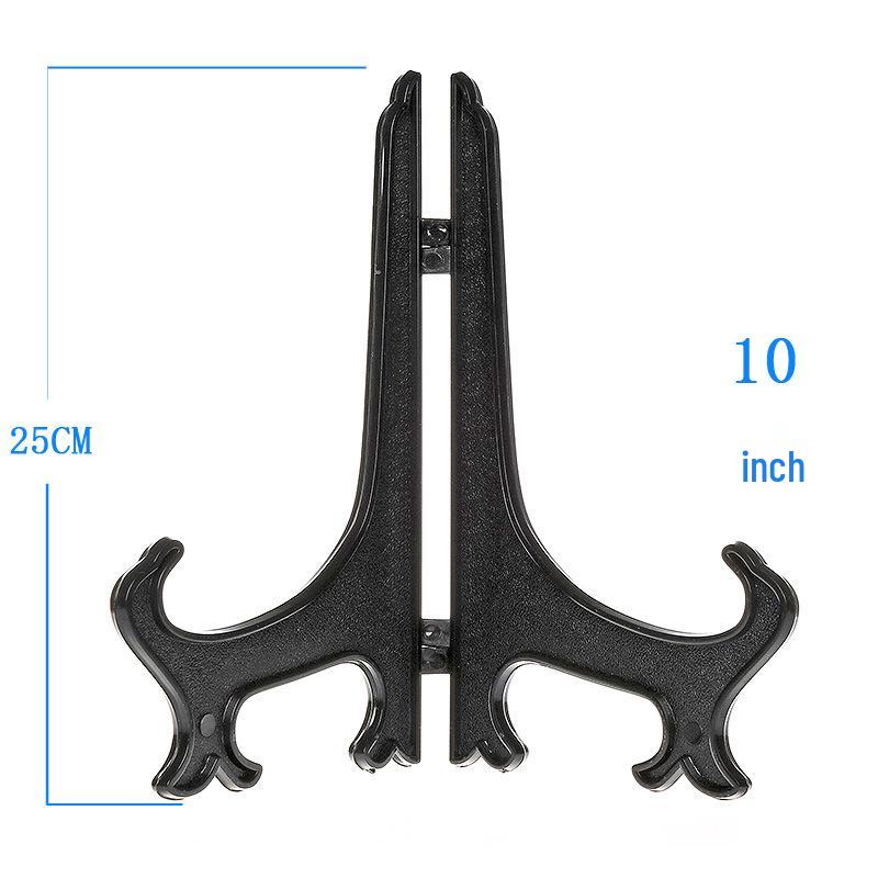 3-12 Inch Black Plastic Folding Photo Frame & Plate Stand Holder