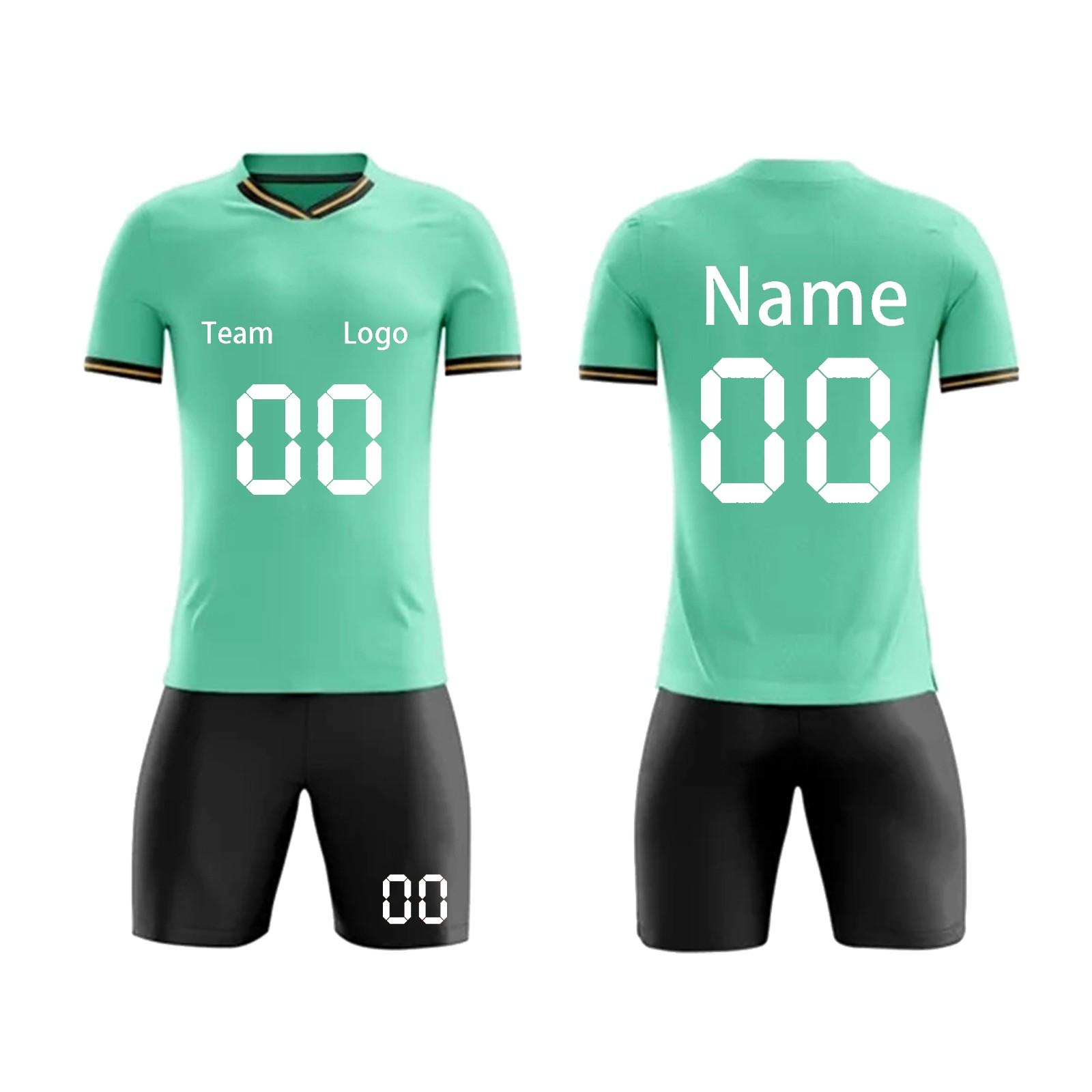 

Short Sleeve Sports Jersey and Shorts Set for Men Lightweight Breathable Athletic Uniform V Neck Design for Training and Games 28