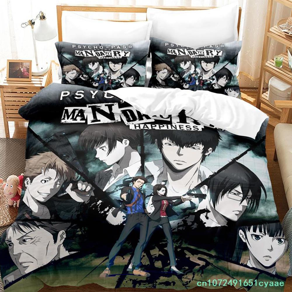 2023 Psycho Pass Bedding Set Single Twin Full Queen King Size Bed Set Adult Kid Bedroom Duvetcover Sets Anime Parure De Lit Bed