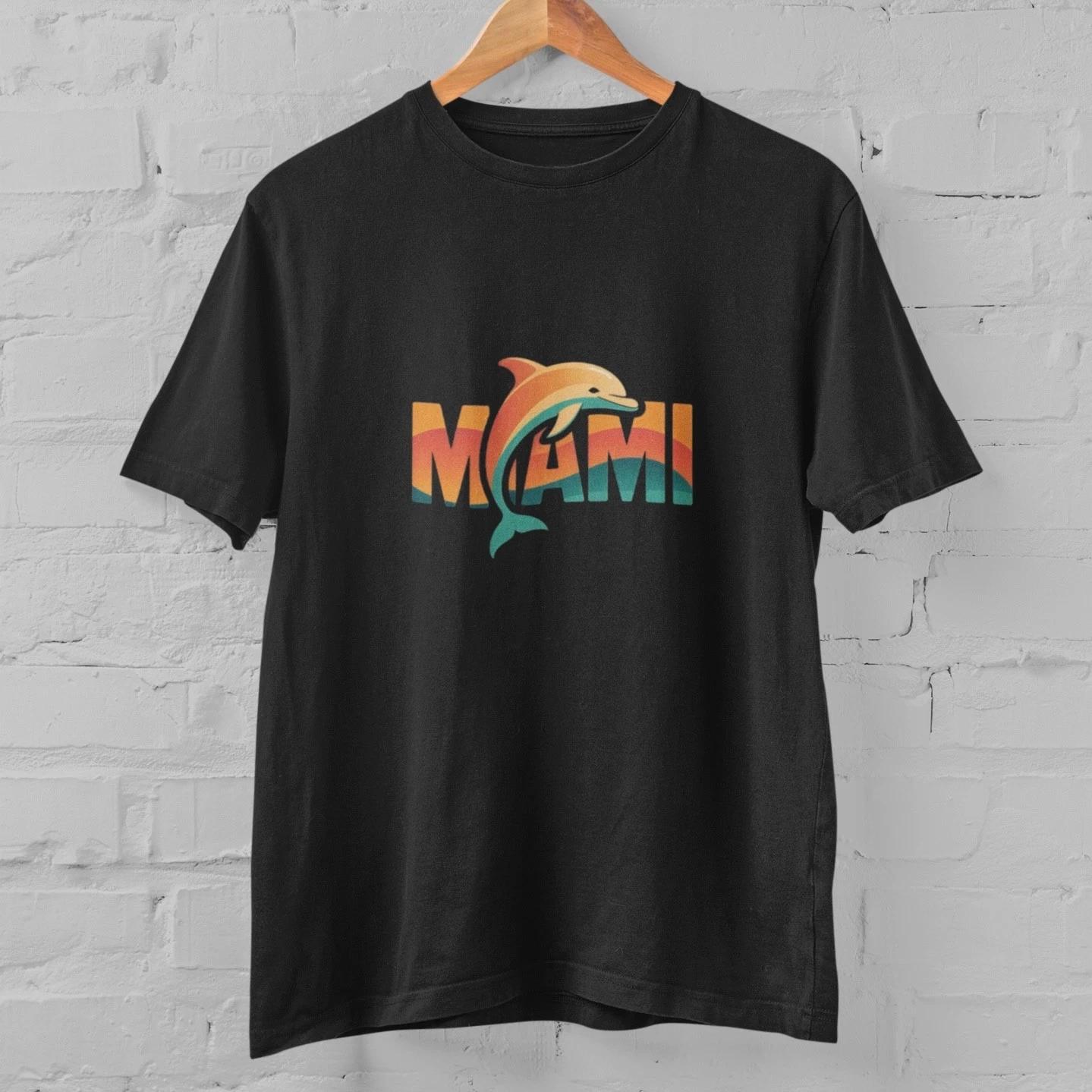 Miami Dolphin T Shirt Retro Beach Vacation Graphic Tee Summer Travel Unisex XXL
