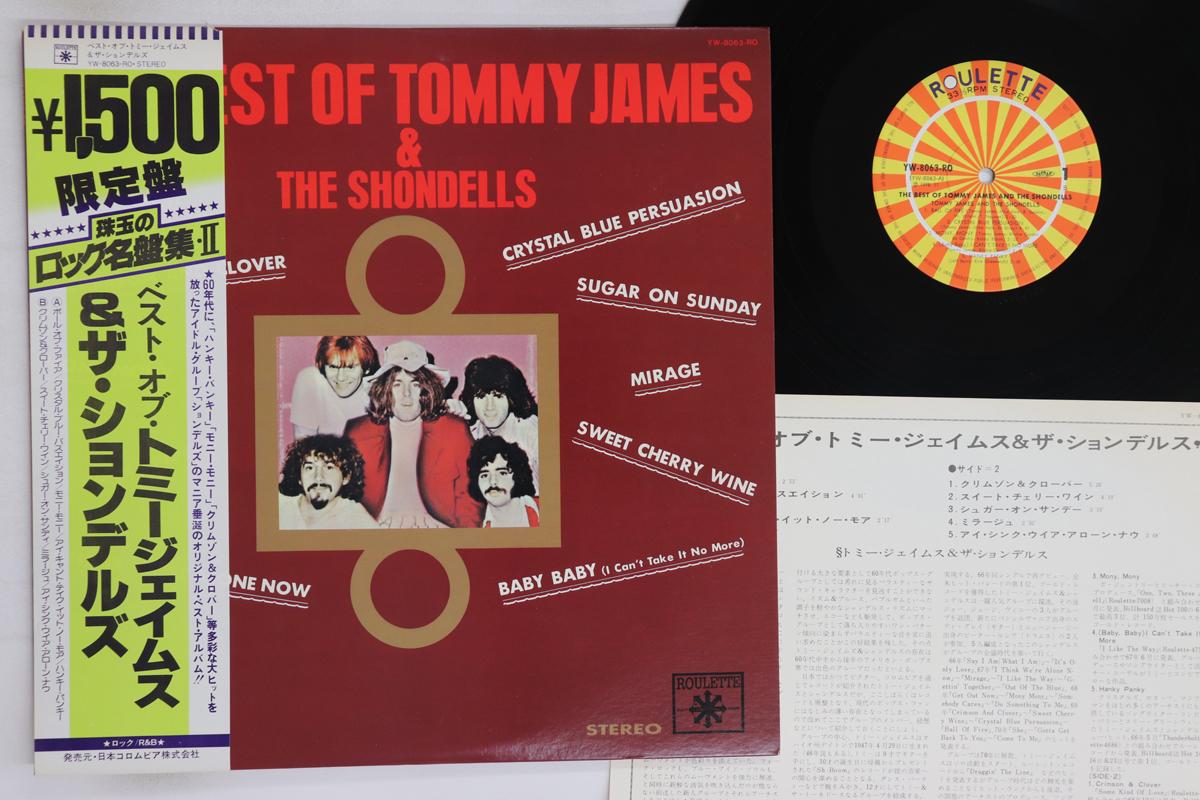 

LP Record TOMMY JAMES, SHONDELLS - Best Of Tommy James & The Shondells YW8063RO ROULETTE 1978 Japan Obi Rock Used