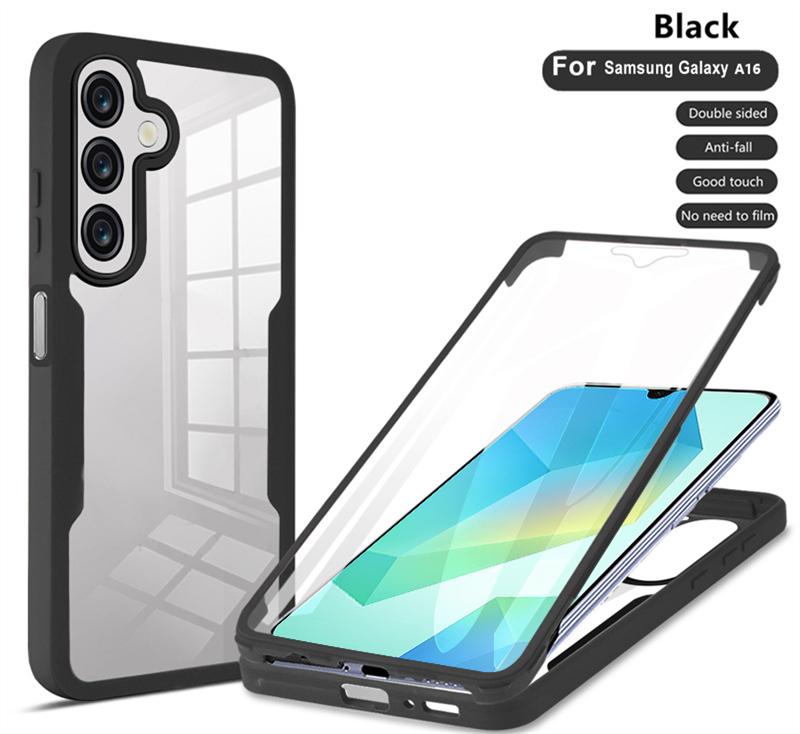 

360 Полный Защитный Чехол Для Samsung Galaxy A16 A26 A36 A56 Защитный Экран Чехлы Для Телефонов Samsung Galaxy S25 Ultra Чехол For Samsung A16 чёрный