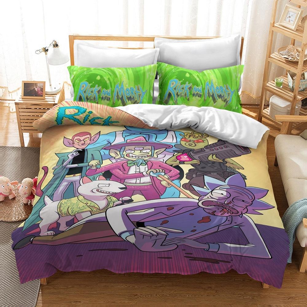Bedding Kit Rick Morty Ii Series Size Three-Piece Quilt Cover