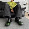 Summer new fashion trend one-pedal Muller shoes dress upright versatile leather slippers 91519-J