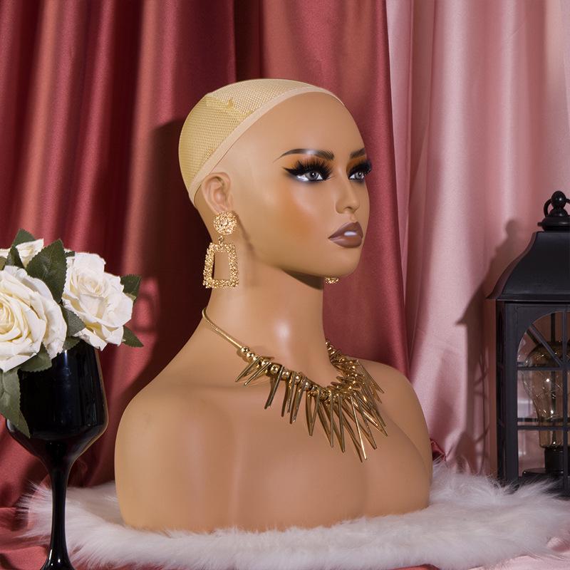 European & American Mannequin Head with Necklace Display – Half Body Model