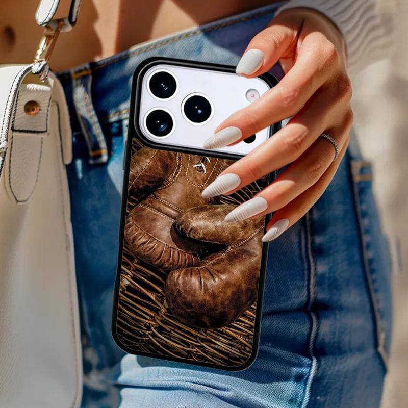 Boxing Gloves Hanging On a Wall Phone Case For iPhone 17 Air 14 15 13 12 Max Cover For Apple 14 15 16 16e 11 Pro Max Plus Coque