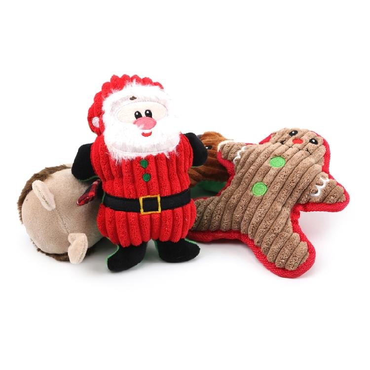 Dog Training Toy Squeak Christmas Gift for Medium Dogs Soft Plush Chew Toys