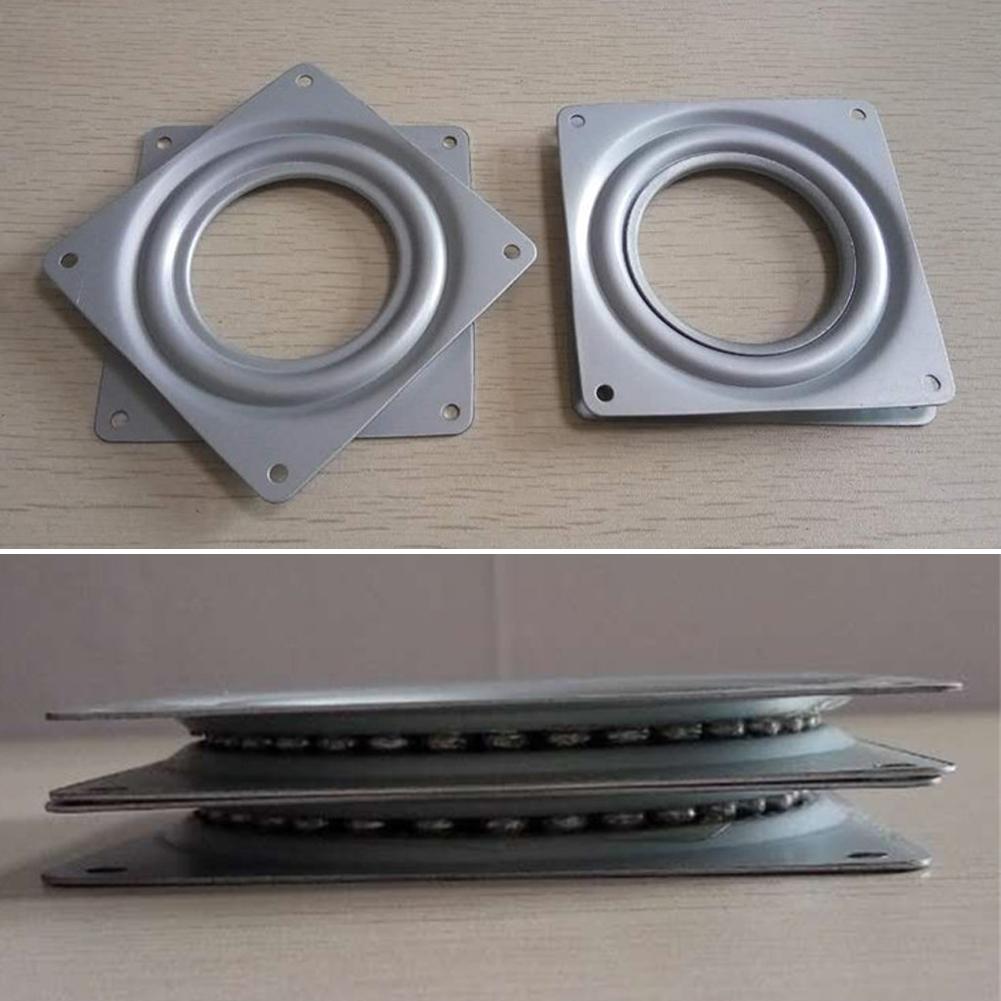 4 Inch Bearings Rotating Plate Smooth Rotating Hardware Max Stability Seat Swivel Rust-proof for Bookshelf Kitchen Storage Shelf
