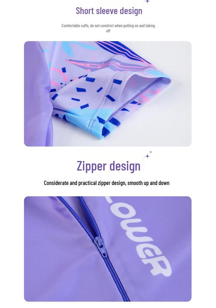 Women's One-Piece Swimsuit with Chest Pads and Swim Cap - Suitable for Students, Children, Hot Springs, and Beach Wear.